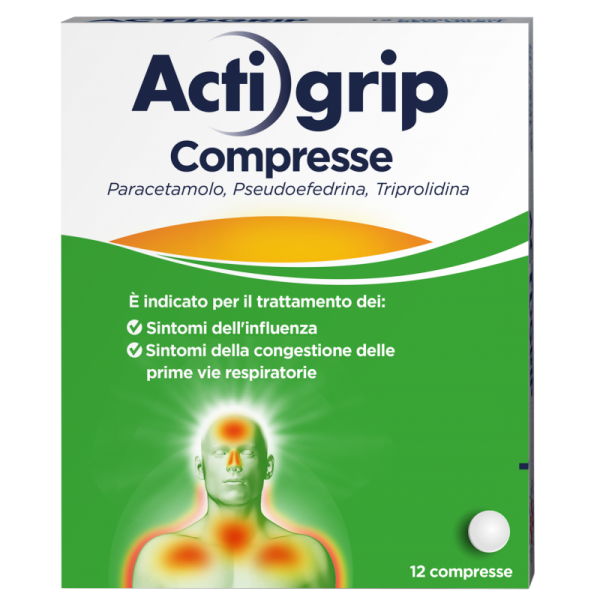 ACTIGRIP*12CPR 2,5+60+500MG